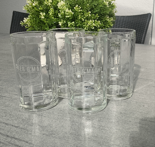 4er Set Selber g´macht Bierkrüge 0,5 Liter