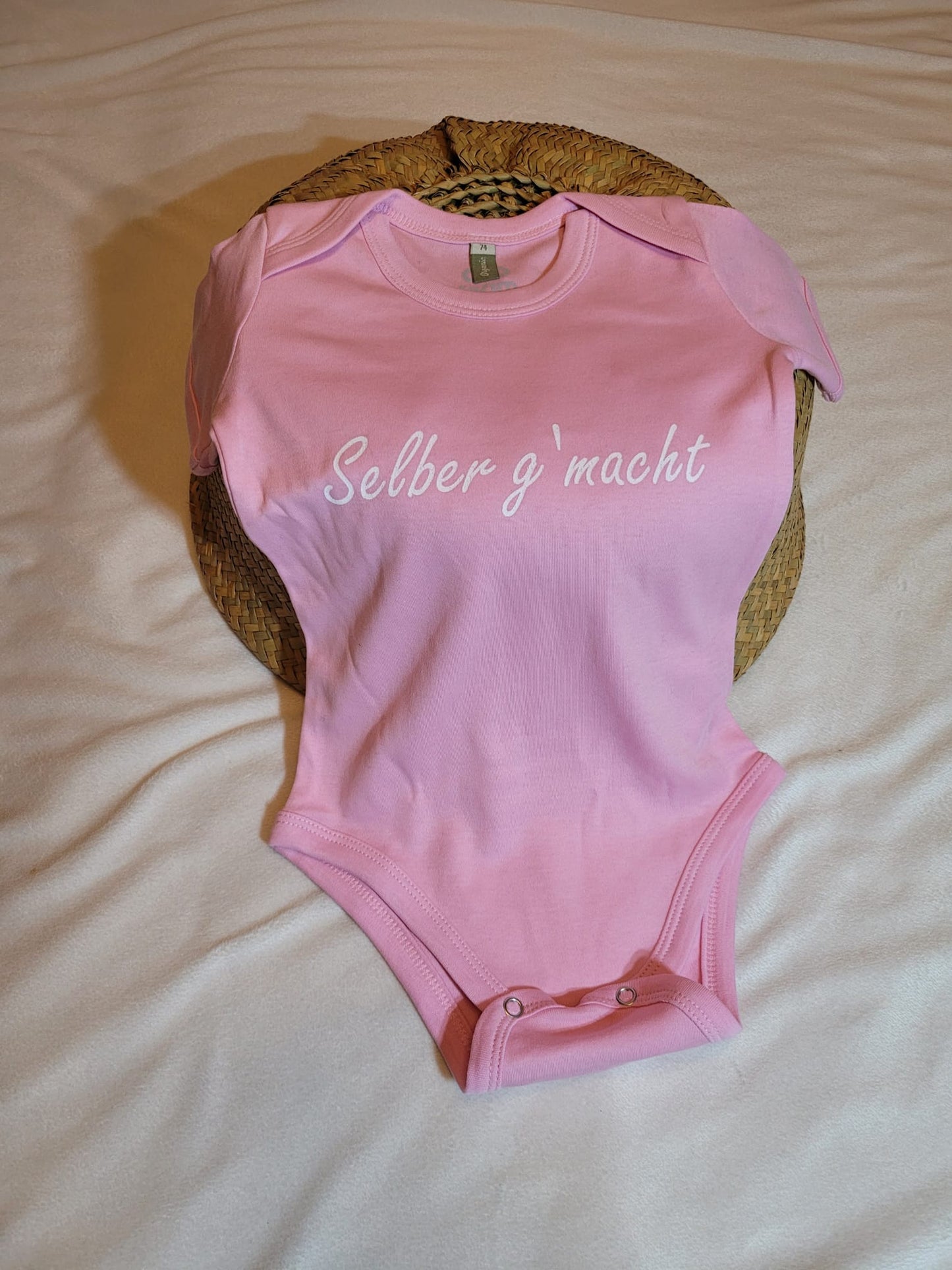 Baby Bio-Kurzarm Body, Hellrosa