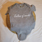 Baby Bio-Kurzarm Body, grau meliert