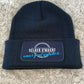Wintermütze mit Schriftzug "selber g´macht"  (blau)