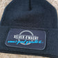 Wintermütze mit Schriftzug "selber g´macht"  (blau)