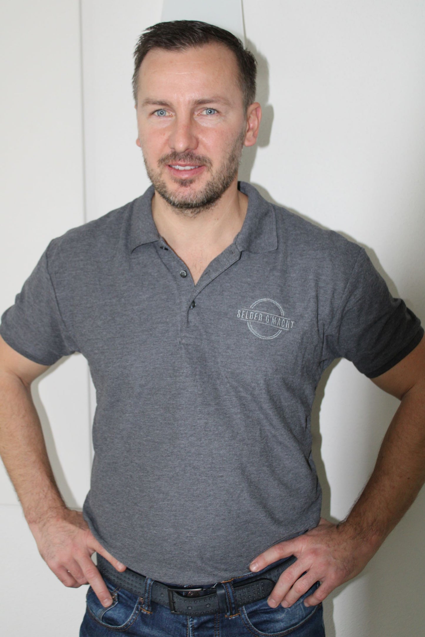 Polo Shirt mit Logo SELBER G`MACHT